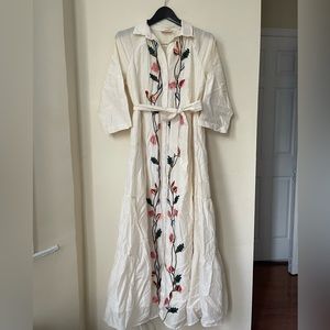 Anthropologie embroidered dress